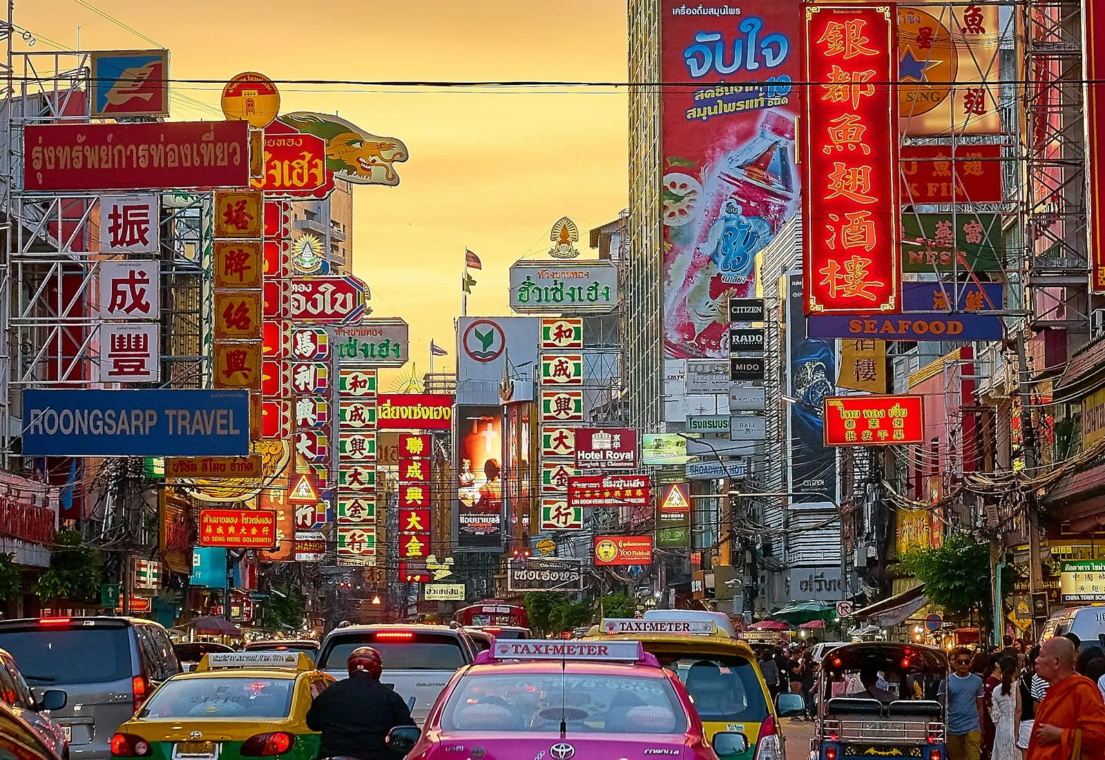 Tailandia — Chinatown de Bangkok de noche